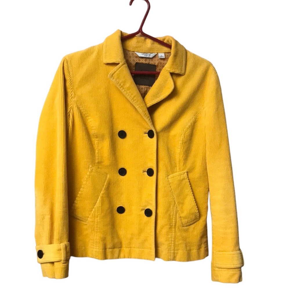 Liz Claiborne sunflower yellow corduroy jacket